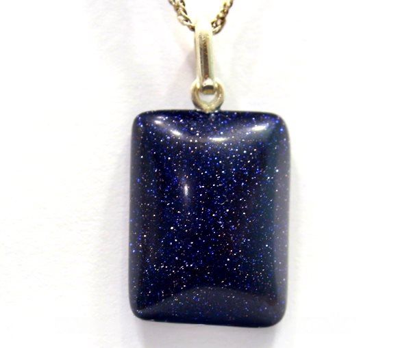 Colar Retângulo Pedra Estrela Pino Prata 950