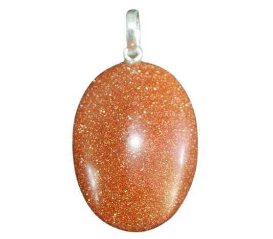 Colar Cabochão Pedra do Sol Castoação Prata 950