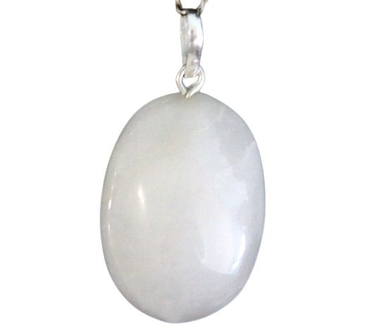 Colar Cabochão Quartzo Leitoso Castoação Montagem Prata 950