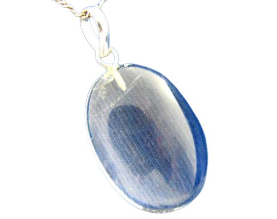 Colar Cabochão Pedra Quartzo Cristal Montagem Prata 950