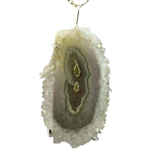 Colar Flor de Ametista Pedra Natural Garra Dourado