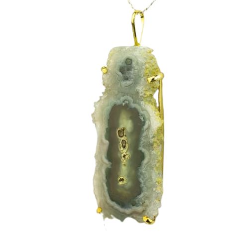 Colar Flor de Ametista Pedra Natural Garra Dourado