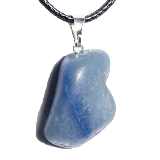 Colar Pedrinha Quartzo Azul Natural Montagem Pino Prata 950