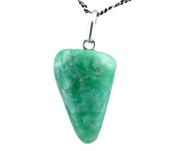 Colar Pedrinha Amazonita Montagem Pino Prateado