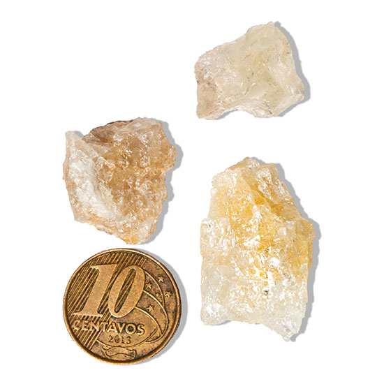 Kit 3 Goshenita ou Berilo Pedra Natural Bruto 75ct