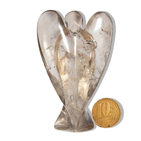 Escultura Anjo Tok Fume Pedra Natural Pedra 7 a 8 cm 100g