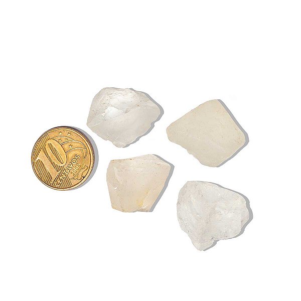 Kit 4 Topázio Branco 15 a 20 mm Bruto Natural Pedra de 2025
