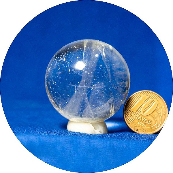 Mini Esfera Cristal Extra Pedra Natural 38mm 74g Tipo A