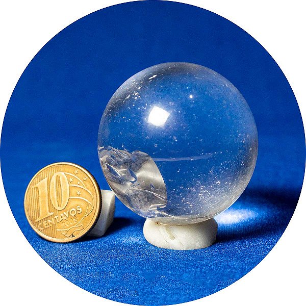 Mini Esfera Cristal Super Extra Pedra Natural 39mm 82g Tipo A
