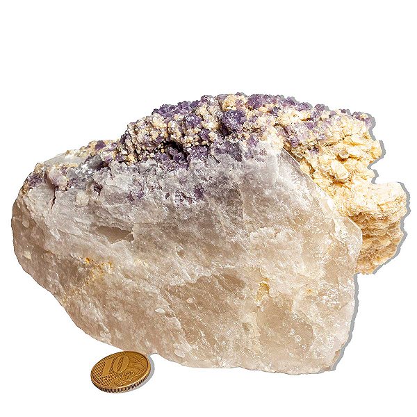Lepidolita com Muscovita Pedra Bruto 615g 15cm Tipo B