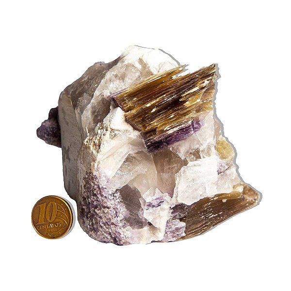 Mica Lepidolita Muscovita Pedra Bruto 700g 11cm Tipo B