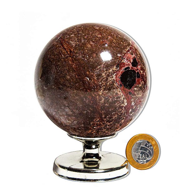 Esfera Calcedônia Mosaico Pedra Natural cod 119091