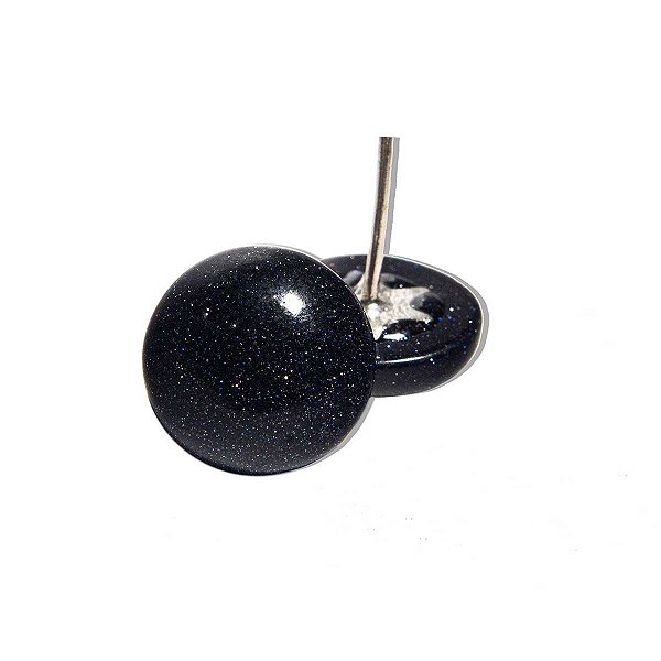 Brinco Button Disco 15mm Pedra Estrela Tarraxa Silicone