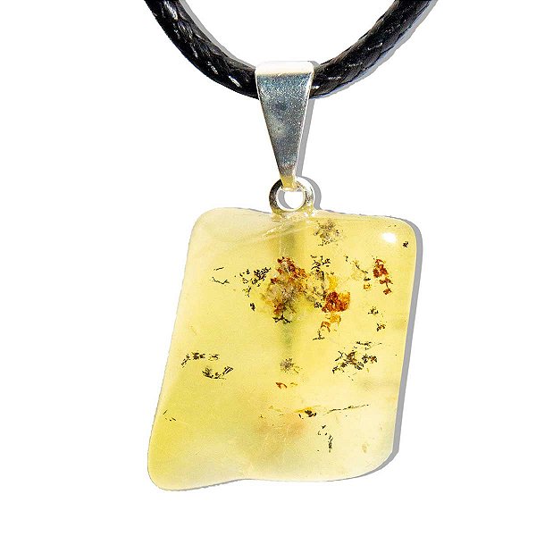 Colar Pedra Opala Original Gema Natural Montagem Prateado