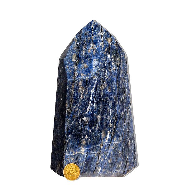 Ponta Quartzo Sodalita Pedra Natural 1,6Kg 18cm Classe A