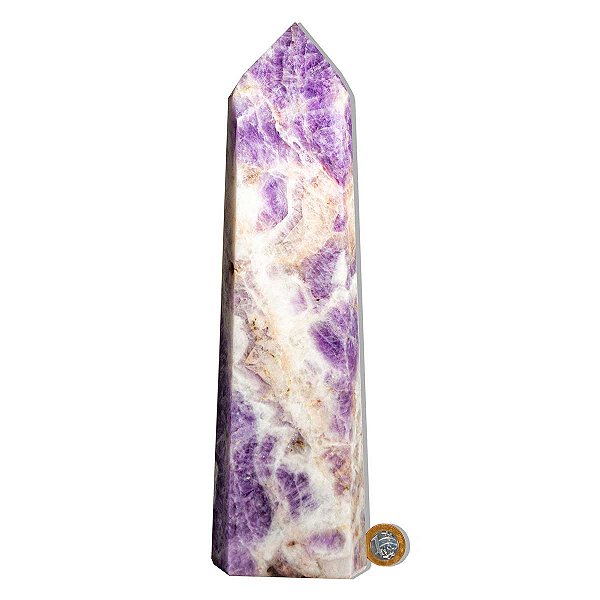 Ponta Ametista Chevron Pedra Natural 33cm 3kg Classe B