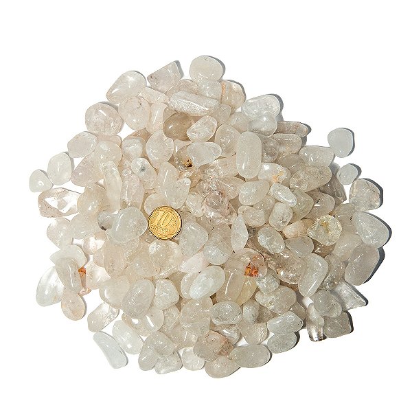 1 kg Cristal Transparente Rolado Pedra P 10 a 20mm Tipo C