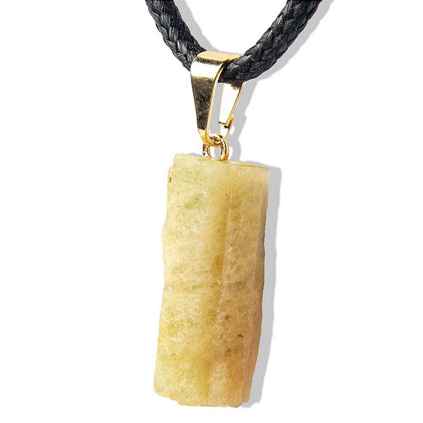 Colar Canudo Água Marinha Bruto Natural Pino Dourado