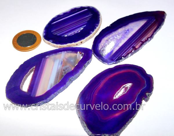 Chapa de Agata Lilas Para Porta Copos Ou Montagem de Artesanato Tamanho M Reff 147.5