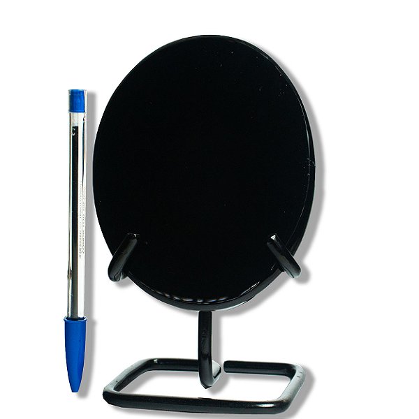 Espelho Obsidiana Negra Oval Pedra Natural 120 a 130mm Tipo B