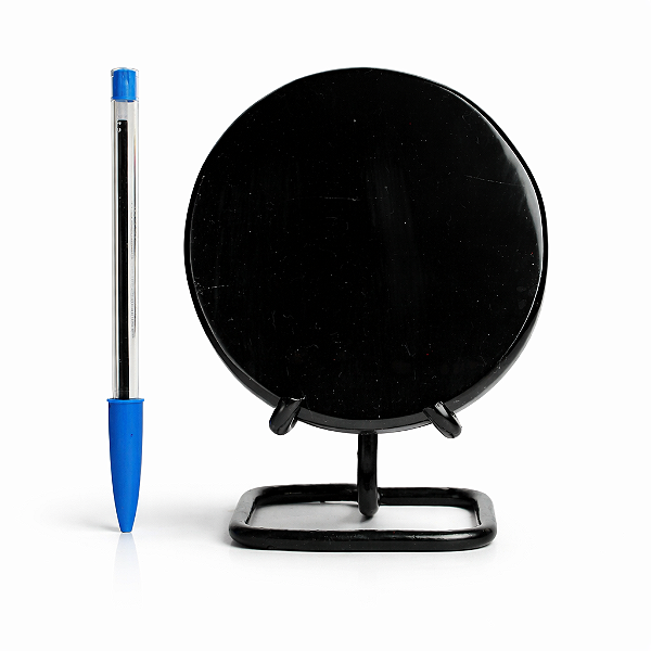 Espelho Obsidiana Negra Oval Pedra Natural 110 a 120mm Tipo B