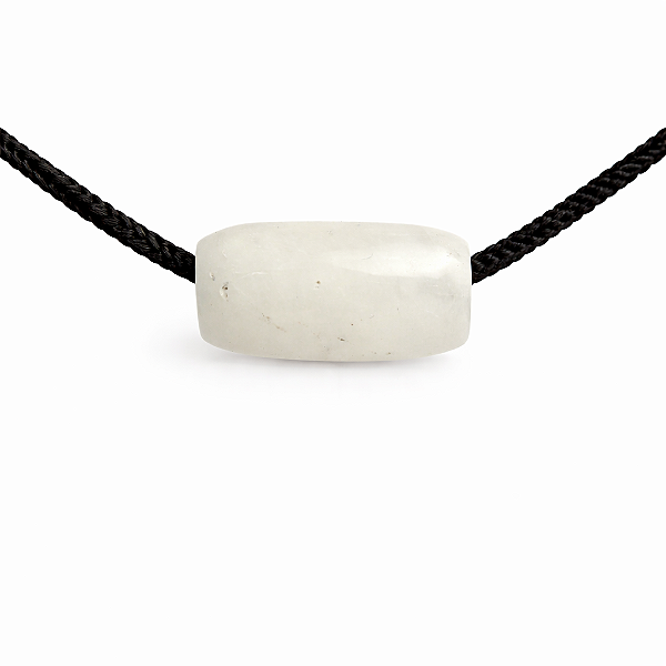 Barril Furado Longitudinal Pedra Enxofre Natural 30mm