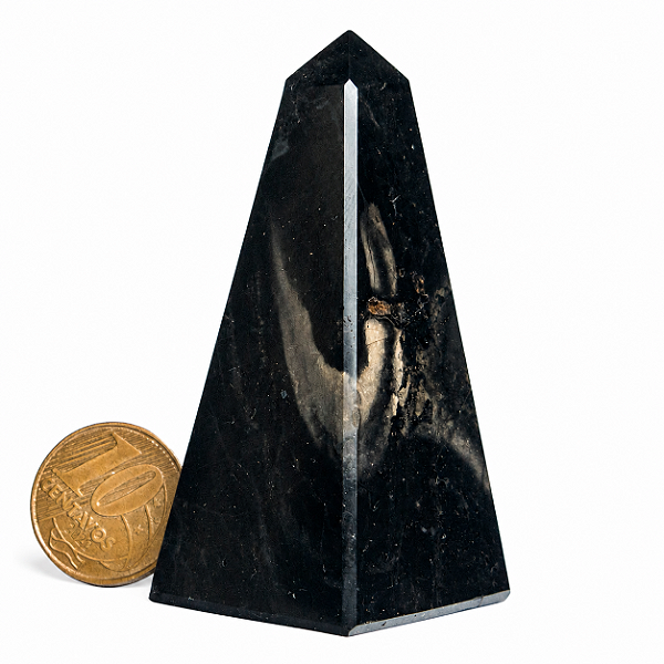 Obelisco Onix Preto Pedra Natural 6 a 8 cm 40 a 80g Tipo B