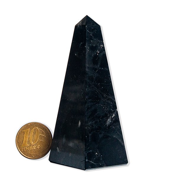 Obelisco Onix Preto Pedra Natural 8 a 10 cm 70 a 140g Tipo A