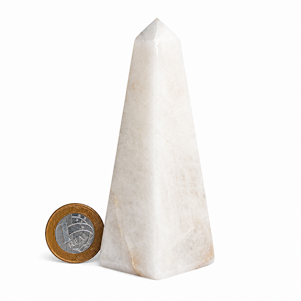 Obelisco Quartzo Leitoso Natural 10 a 12cm 100 a 200g Tipo B