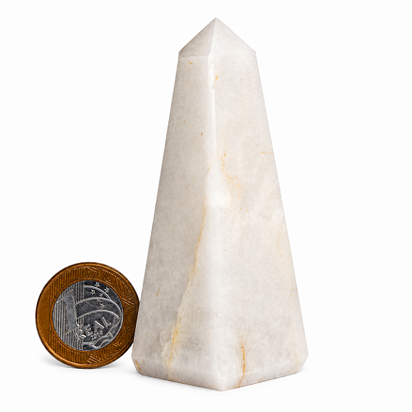 Obelisco Quartzo Leitoso Natural 8 a 10cm 50 a 100g Tipo B