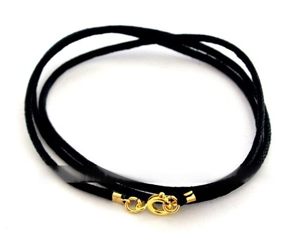 Cordão ou Colar Fio Encerado Fecho Dourado 70cm