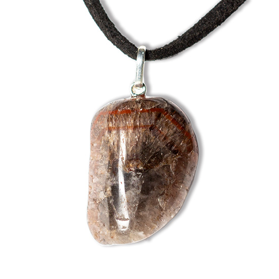 01 Pingente Nlux Pedrinha Super Seven Natural Pino Prata 950