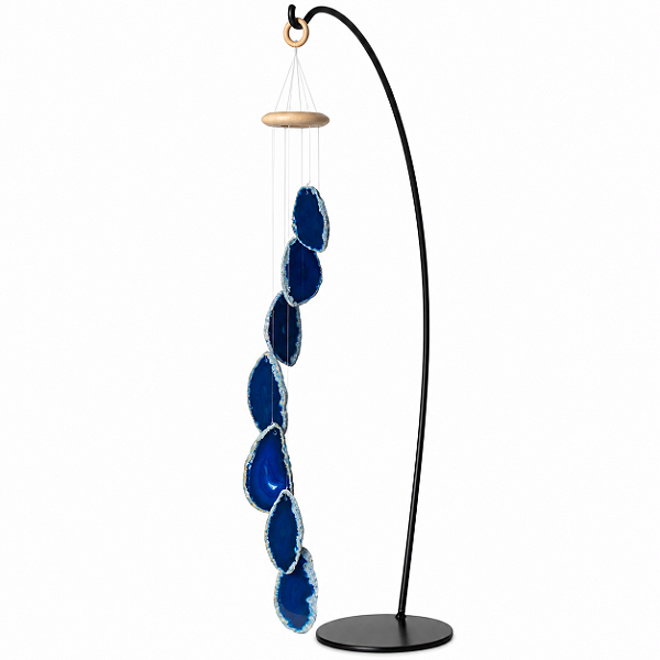 Mensageiro dos Ventos Chapas de Ágata Azul Paz Calma Tipo A