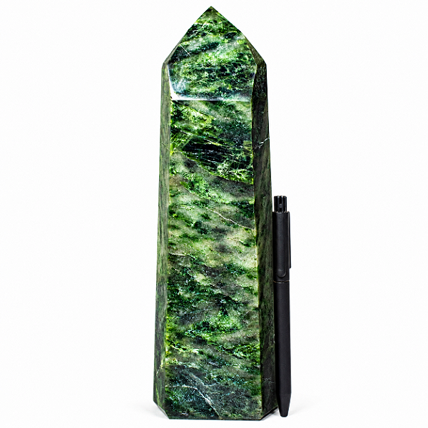 Ponta Epidoto Verde na Matriz Lapidado 2 a 3Kg 24cm Classe B