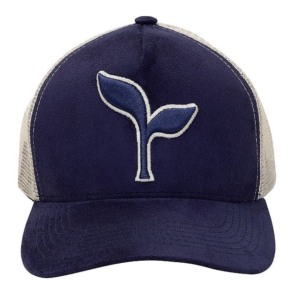 BONÉ TRADICIONAL AZUL MARINHO COM BEGE