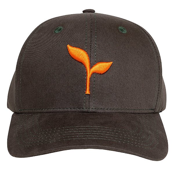 BONÉ BASIC - VERDE MUSGO LOGO ALARANJADO