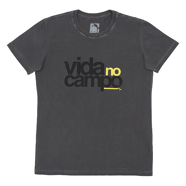 CAMISETA VIDA NO CAMPO - ESTONADA - CHUMBO