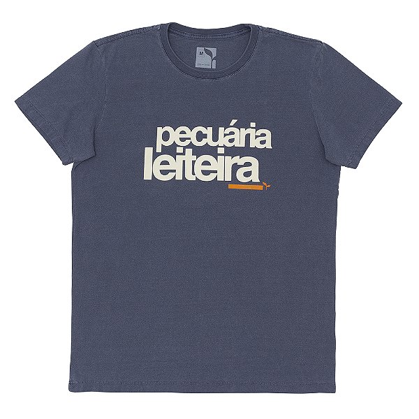 CAMISETA PECUÁRIA LEITEIRA - ESTONADA - AZUL MARINHO PROFUNDO
