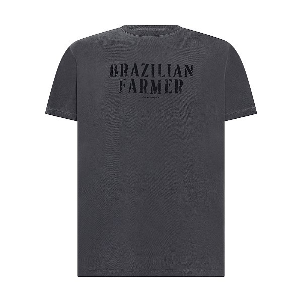 CAMISETA BRAZILIAN FARMER - CINZA CHUMBO - ESTONADA