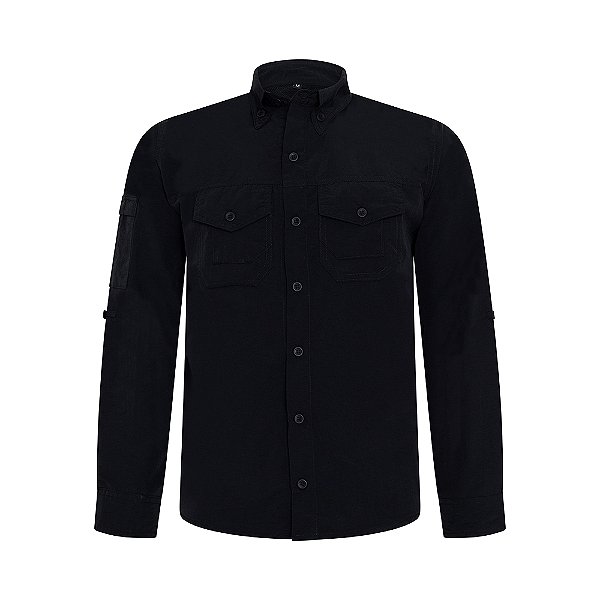 CAMISA SAFARI UV50+ VIDA NO CAMPO - PRETO