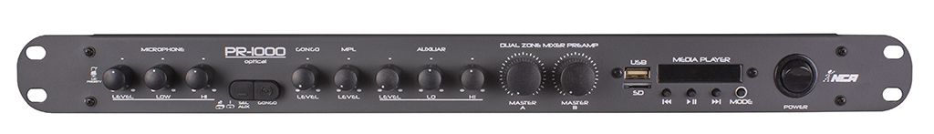 Pré - Amplificador Dual Zone PR1000 OPTICAL - NCA
