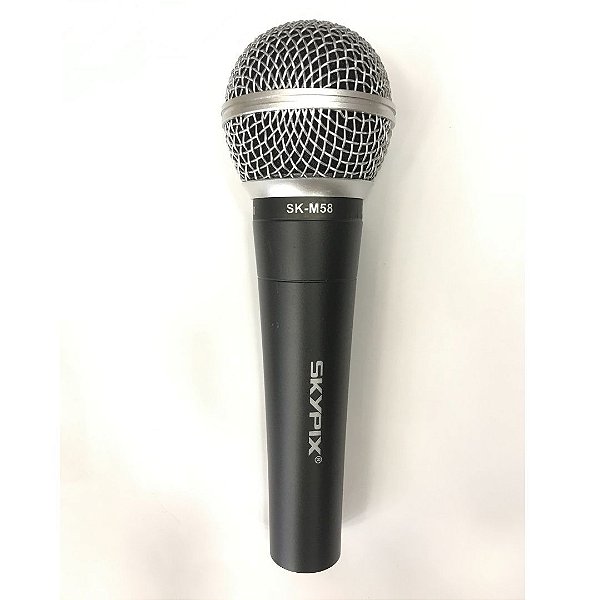 Microfone Vocal SK-M58 Dinâmico com Cabo e Cachimbo - Skypix