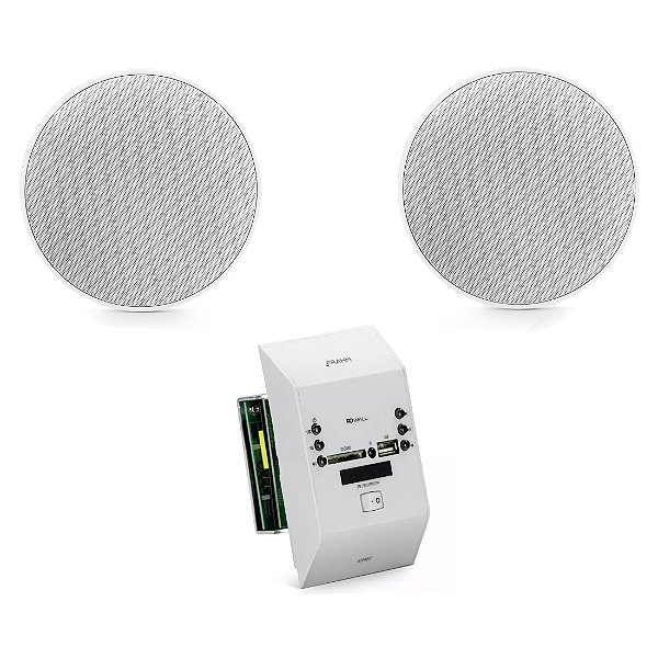 Kit de Sonorização RD WALL 2x Caixas de Embutir Redondas 40W - FRAHM