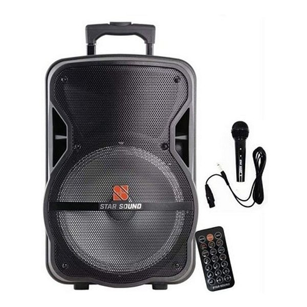 Caixa Acústica Ativa C/ Bateria Star Sound SS100 - Staner - KEEPSOUND -  Loja de Equipamentos de Som e Instrumentos Musicais