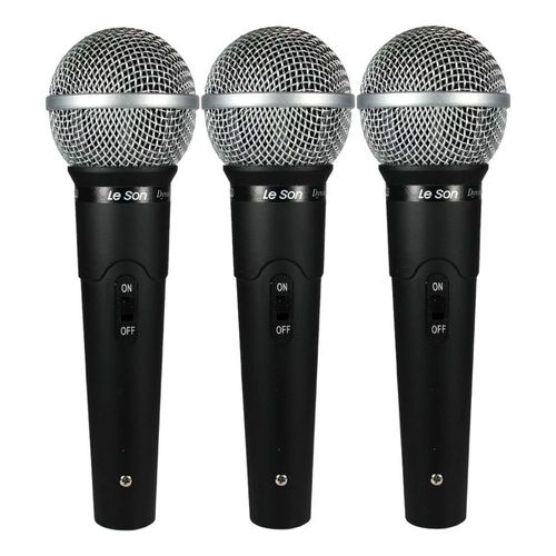 Kit 3 Microfones Profissionais LS-50 K3 - LESON
