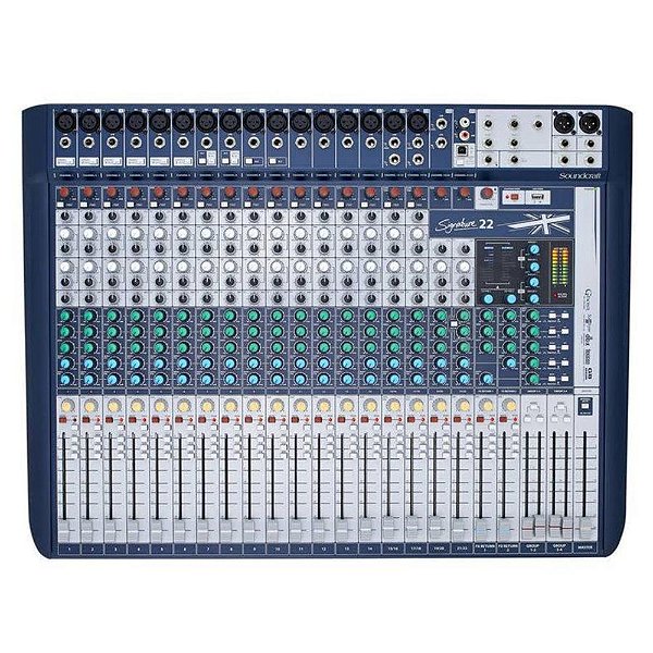 Mesa De Som Com 22 Canais SIGNATURE 22MTK- SOUNDCRAFT