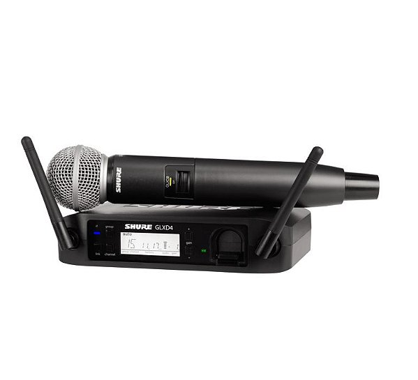 Microfone Sem Fio De Mao Digital UHF GLXD24BR/SM-58 - SHURE