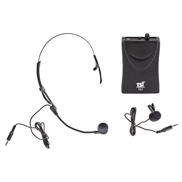 Microfone Sem Fio Headphone VHF MS115-CLI - TSI