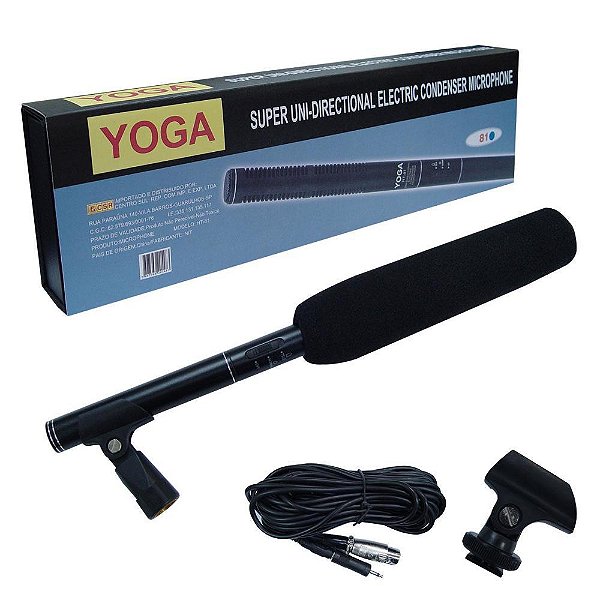 Microfone Direcional Shotgun Yoga HT81 Ultra Cardioide - CSR