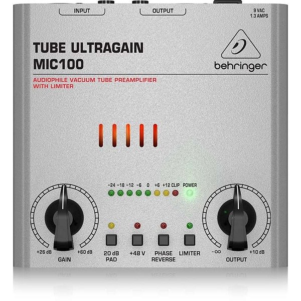 Pré Amplificador Microfone Ultra Gain MIC 100 - BEHRINGER